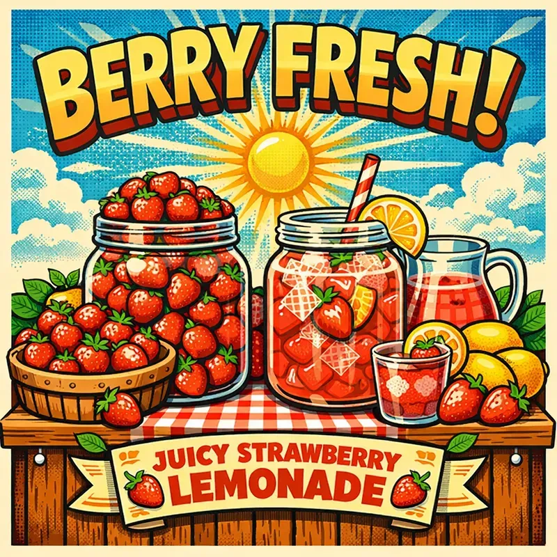 Retro Fruit Stand Illustration Generator