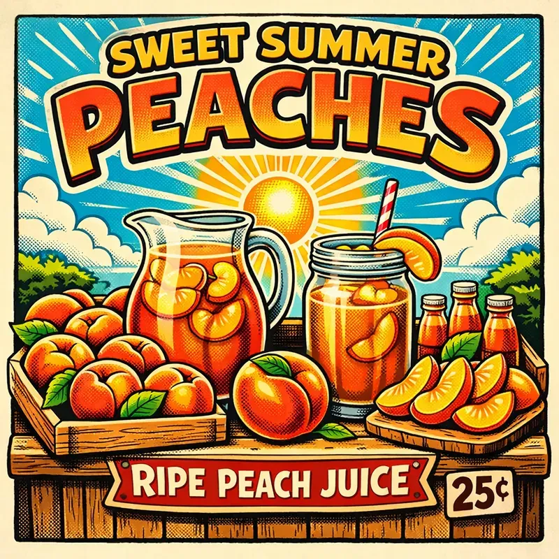 Retro Fruit Stand Illustration Generator