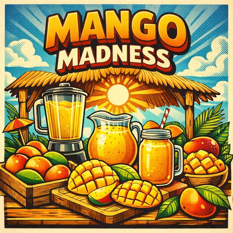 Retro Fruit Stand Illustration Generator