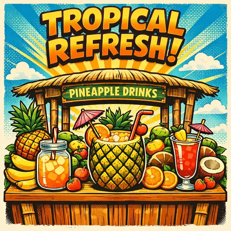 Retro Fruit Stand Illustration Generator