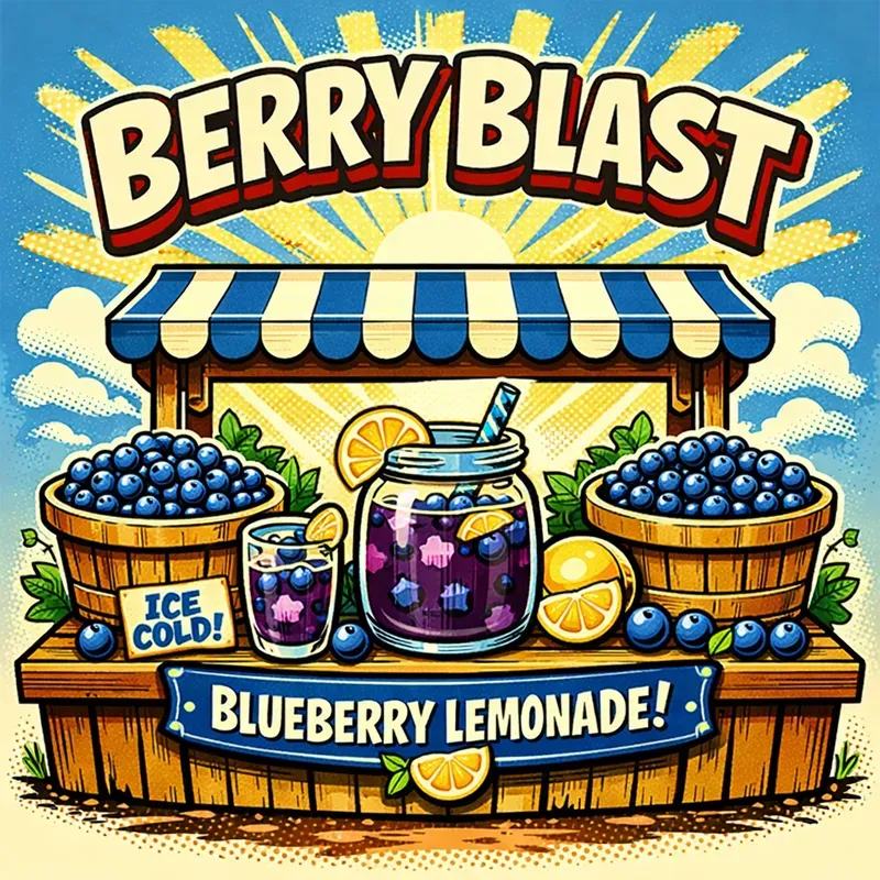 Retro Fruit Stand Illustration Generator