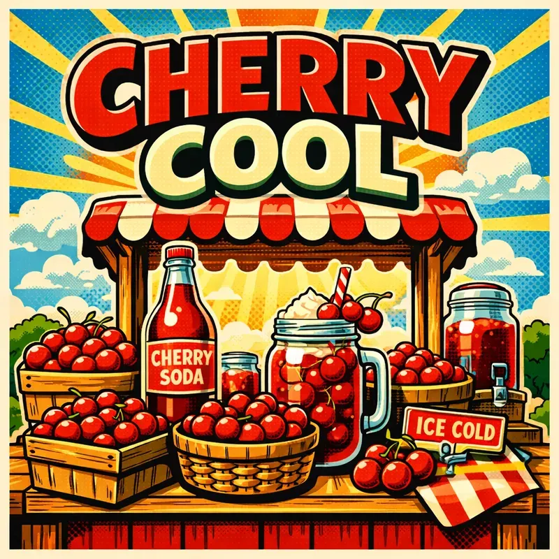 Retro Fruit Stand Illustration Generator
