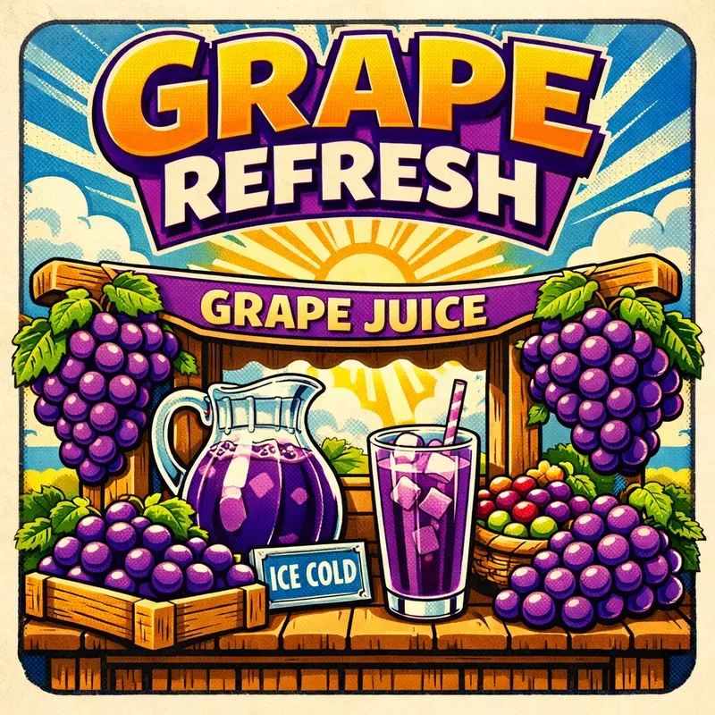 Retro Fruit Stand Illustration Generator