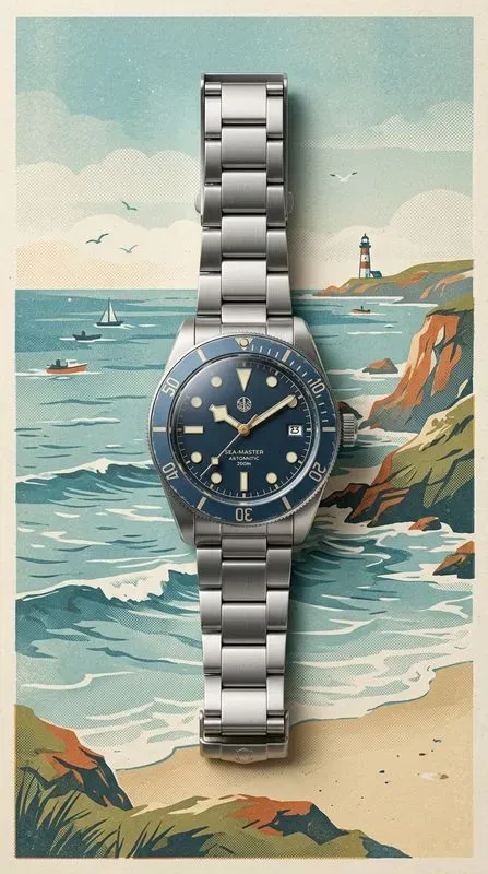 Vintage Silkscreen Ocean Product Art
