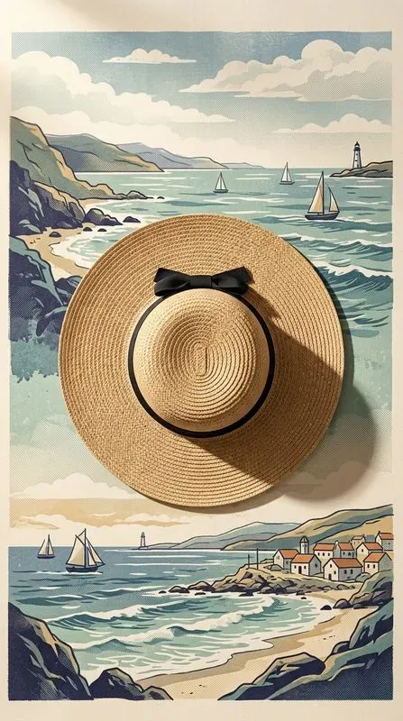 Vintage Silkscreen Ocean Product Art