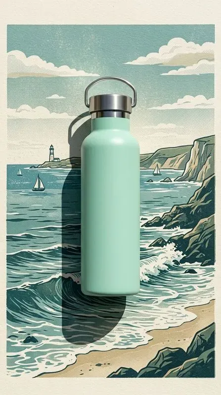 Vintage Silkscreen Ocean Product Art