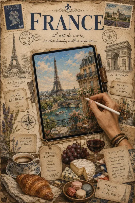 Digital Travel Scrapbook Collages