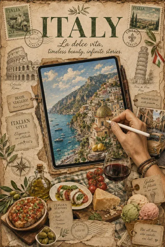 Digital Travel Scrapbook Collages