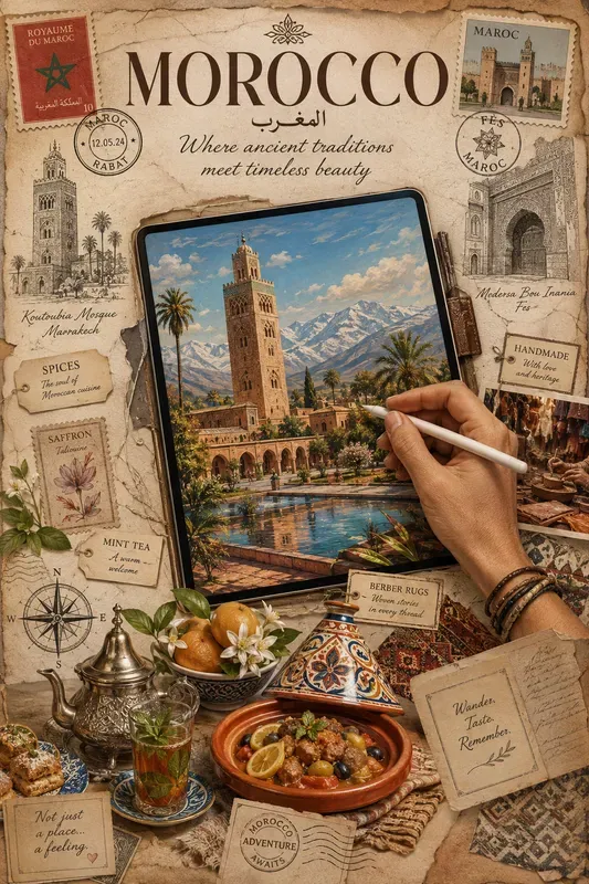 Digital Travel Scrapbook Collages
