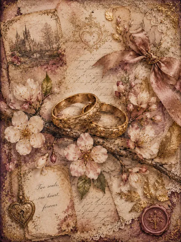 Romantic Fairytale Journal Collage Art