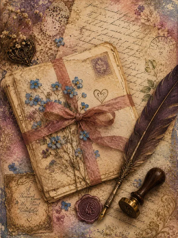 Romantic Fairytale Journal Collage Art