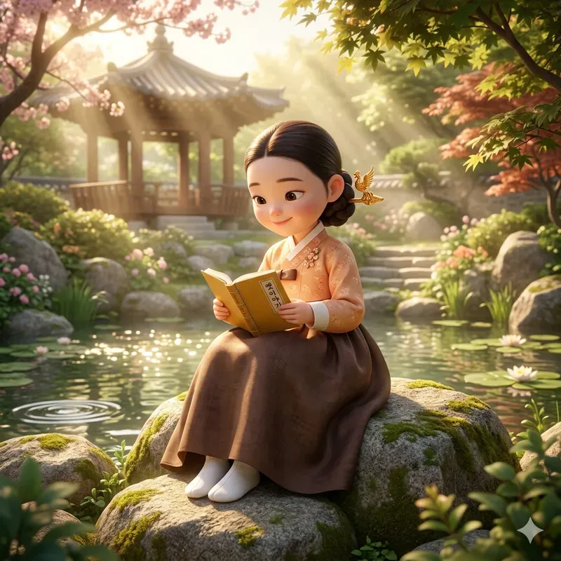 Pixar Style Korean Hanbok Girls