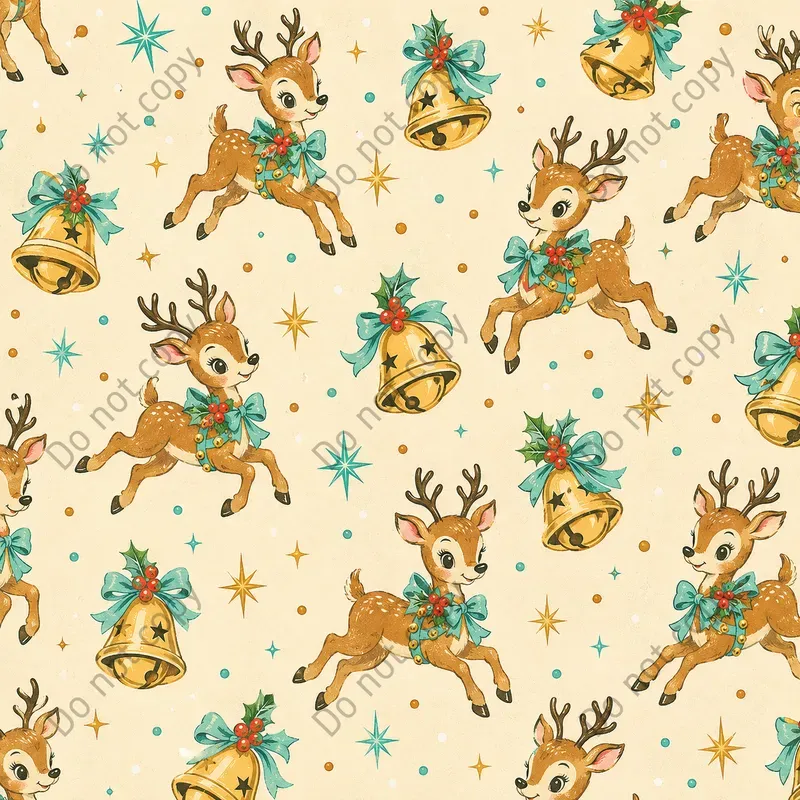 Kitsch Retro Christmas Seamless Patterns