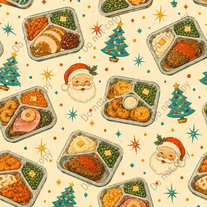 Kitsch Retro Christmas Seamless Patterns
