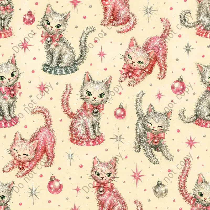 Kitsch Retro Christmas Seamless Patterns