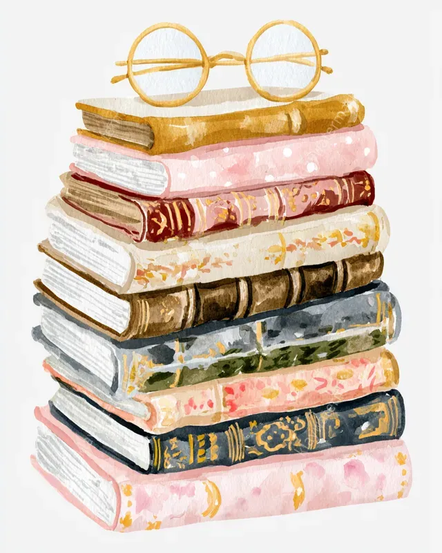 Dark Academia Watercolor Clipart