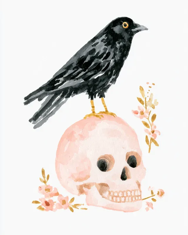 Dark Academia Watercolor Clipart