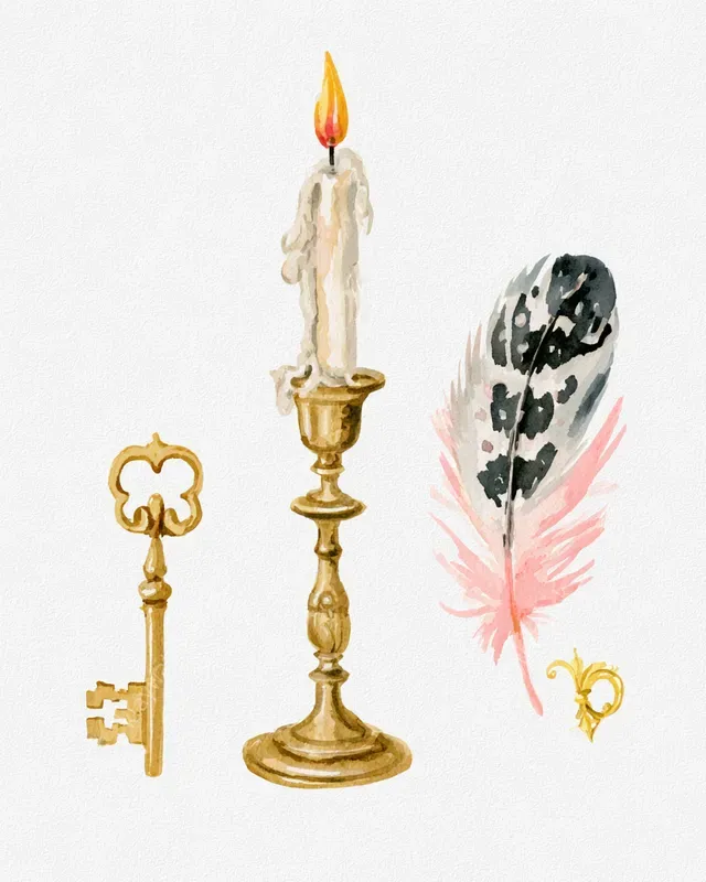 Dark Academia Watercolor Clipart