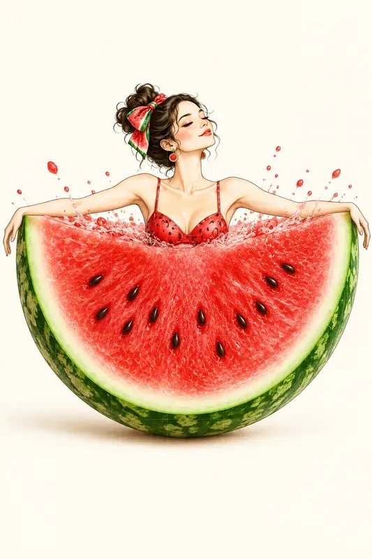 Surreal Fruit Fashion Illustrations