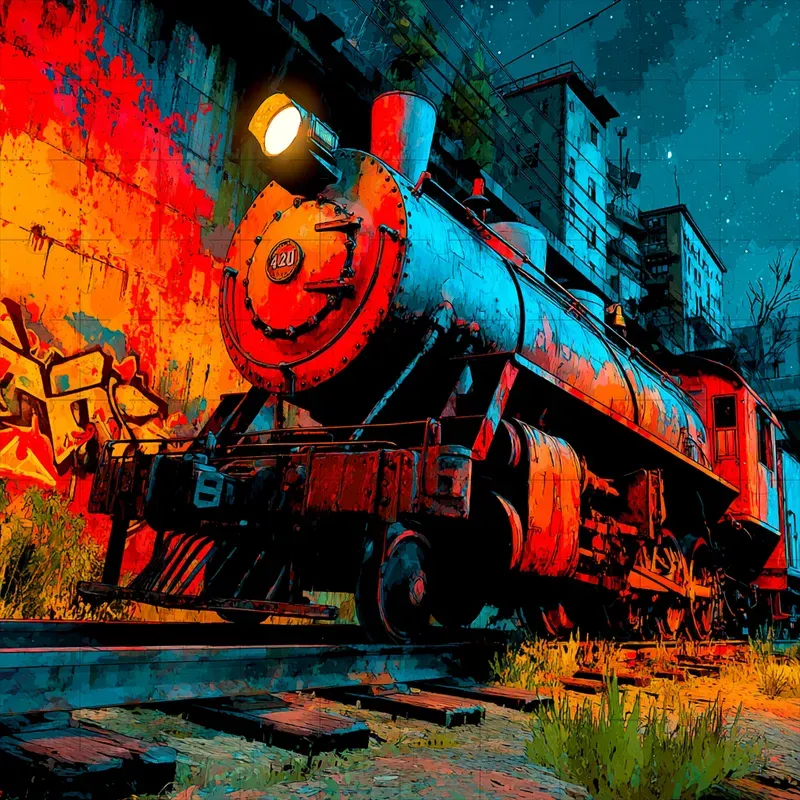 Illustrations Bold Neon Gritty