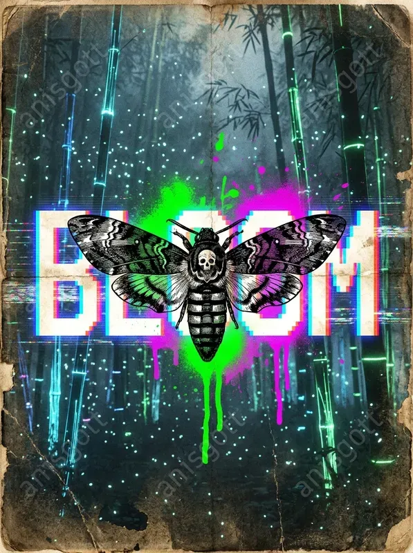 Retro Futuristic Cyber Glitch Posters