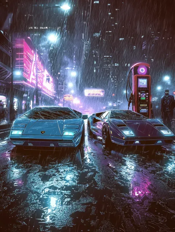 Cyberpunk Hot Rod T-Shirt Art