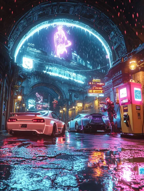 Cyberpunk Hot Rod T-Shirt Art