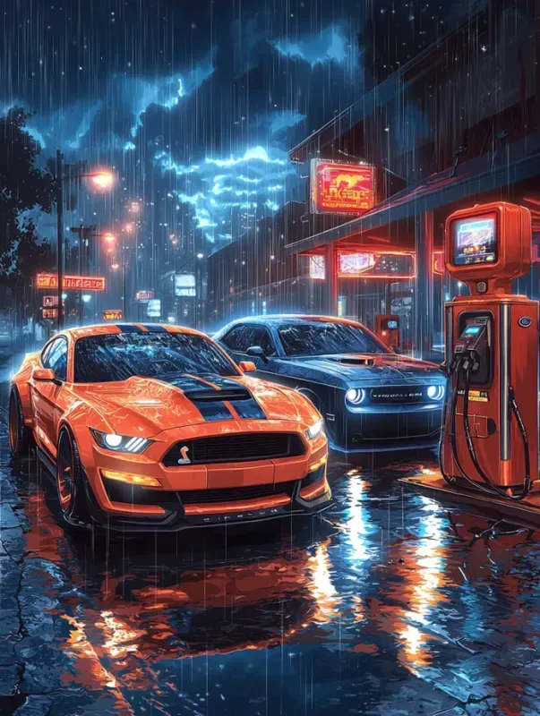 Cyberpunk Hot Rod T-Shirt Art