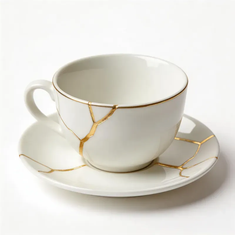 Kintsugi Porcelain Pomegranate Shots