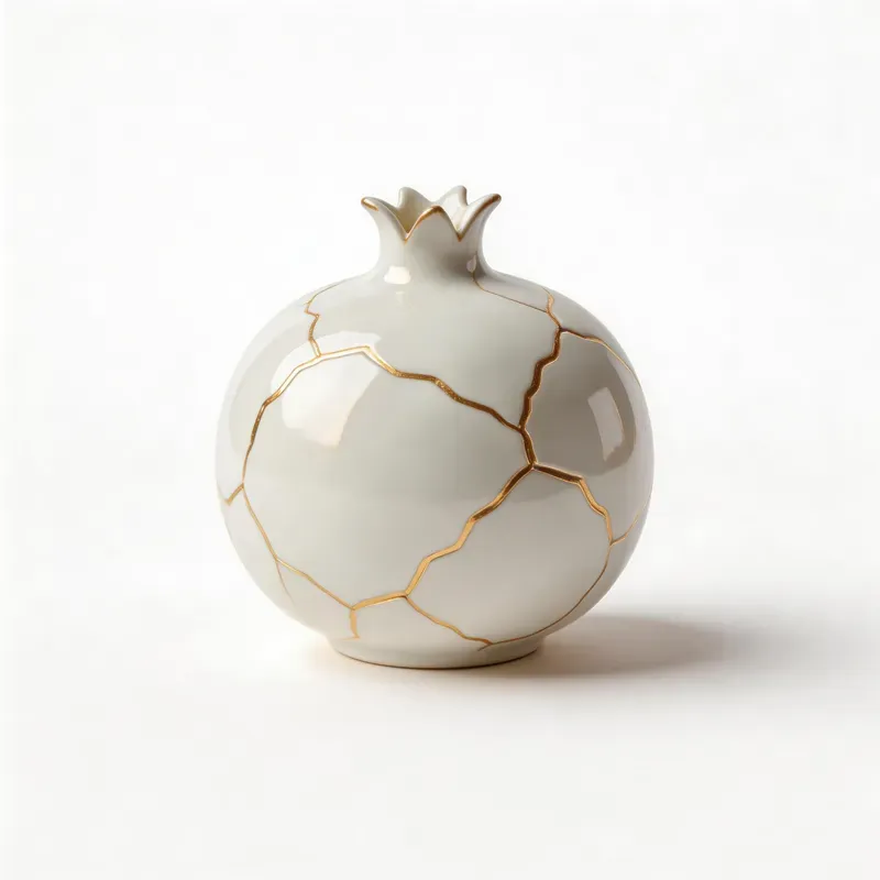 Kintsugi Porcelain Pomegranate Shots