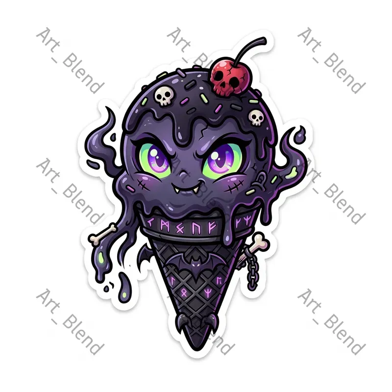 Gothic Cartoon Stickers