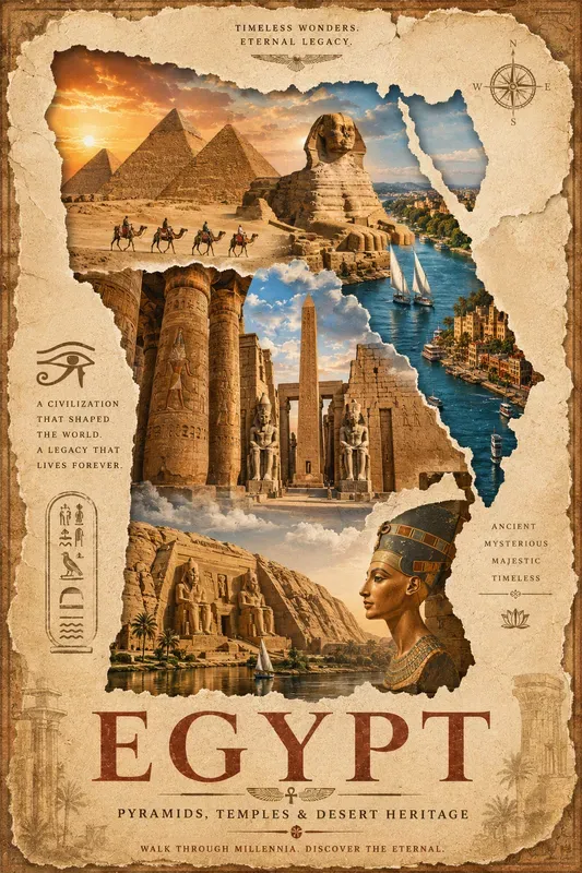Timeless Travel Collage Poster Generator