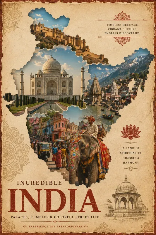 Timeless Travel Collage Poster Generator