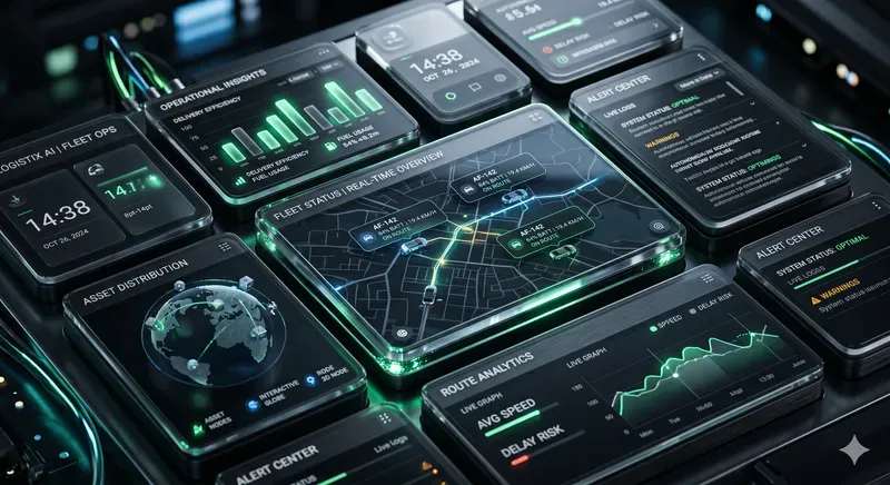 Premium Dark Mode Bento UI Modules