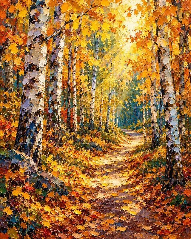 Impasto Palette Knife Landscape Engines