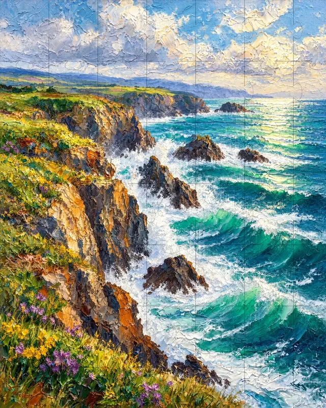 Impasto Palette Knife Landscape Engines