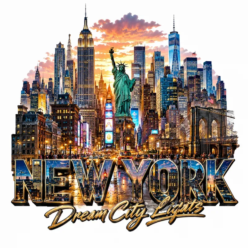 Colorful City Skyline Art