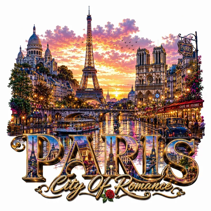 Colorful City Skyline Art