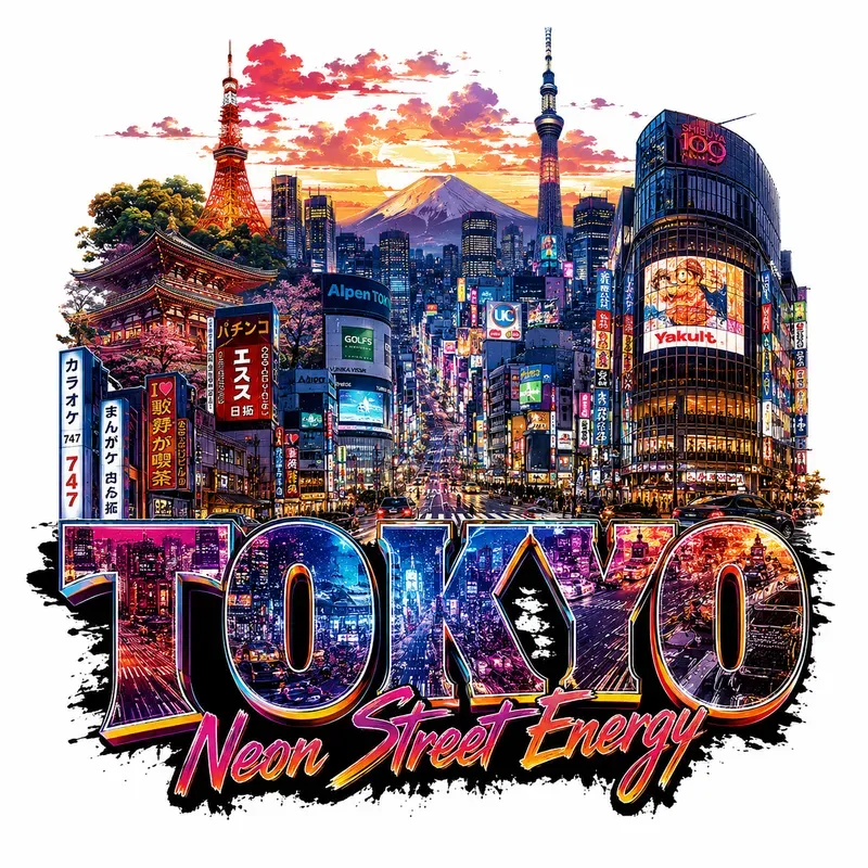 Colorful City Skyline Art