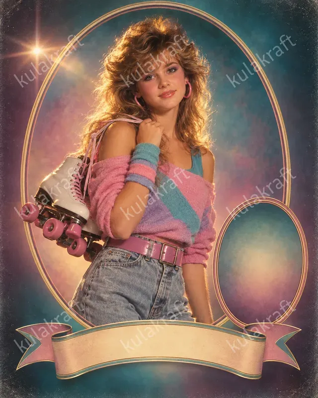 1980s Studio Portrait Poster Templates