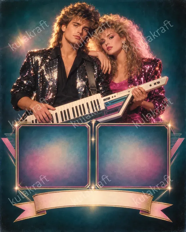 1980s Studio Portrait Poster Templates