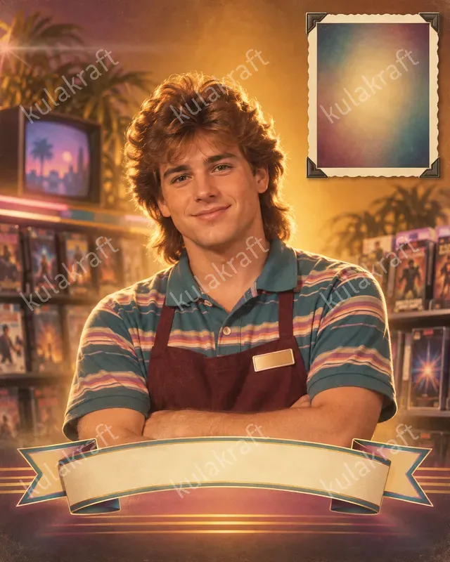 1980s Studio Portrait Poster Templates