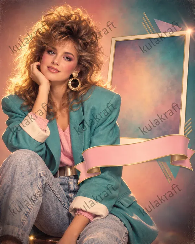 1980s Studio Portrait Poster Templates