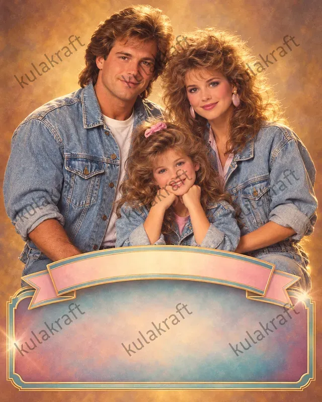1980s Studio Portrait Poster Templates