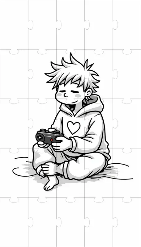 Minimalistic Character Line Art