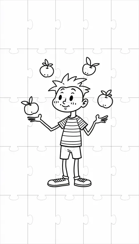 Minimalistic Character Line Art