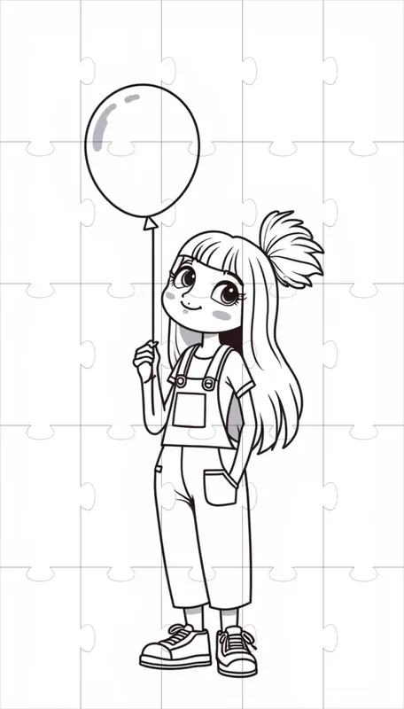 Minimalistic Character Line Art