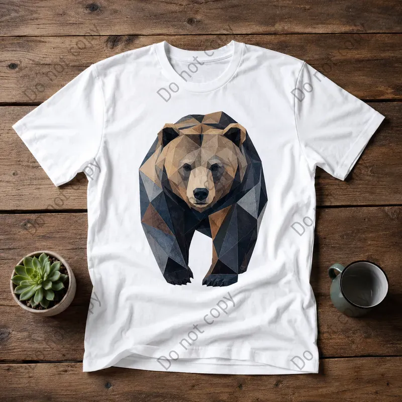 Bear White Shirt Mockup Photos