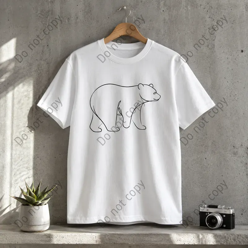 Bear White Shirt Mockup Photos