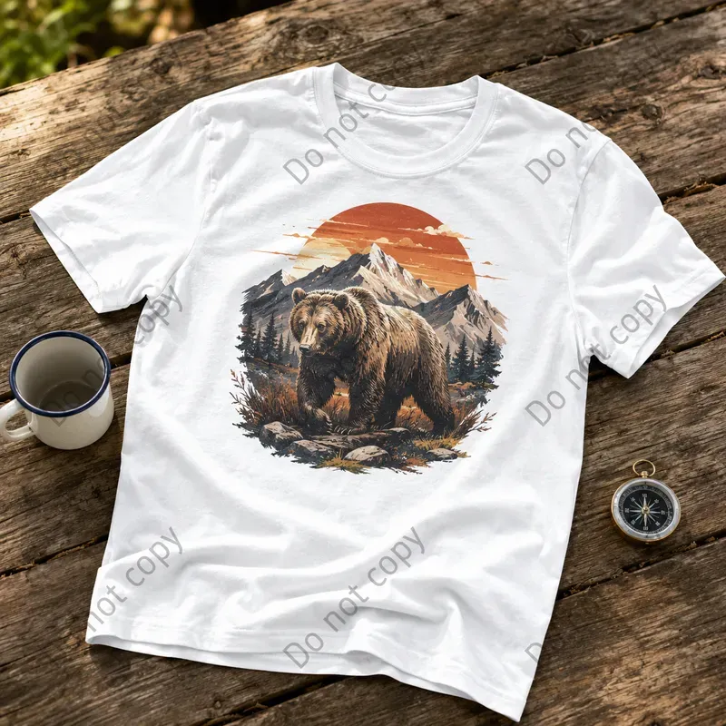 Bear White Shirt Mockup Photos